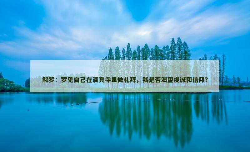 解梦:梦见自己在清真寺里做礼拜,我是否渴望虔诚和信仰? 解梦:梦见自己在清真寺里做礼拜,我是否渴望虔诚和信仰?