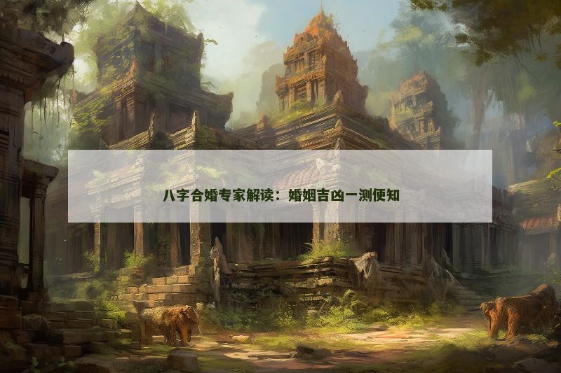 八字合婚专家解读:婚姻吉凶一测便知 八字合婚专家解读:婚姻吉凶一测便知