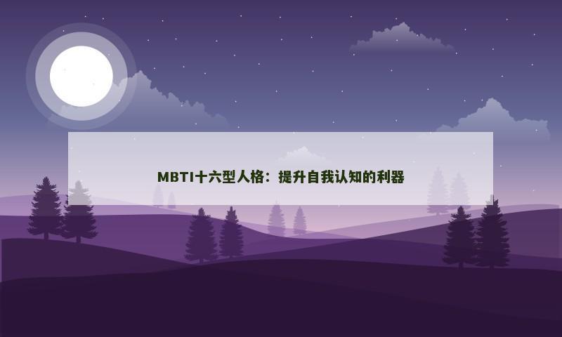 MBTI十六型人格:提升自我认知的利器 MBTI十六型人格:提升自我认知的利器