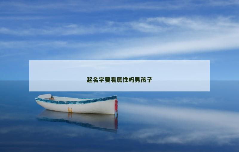 起名字要看属性吗男孩子 起名字要看属性吗男孩子