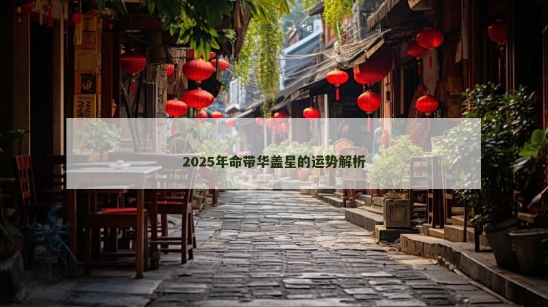 2025年命带华盖星的运势解析 2025年命带华盖星的运势解析