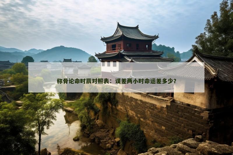 称骨论命时辰对照表:误差两小时命运差多少? 称骨论命时辰对照表:误差两小时命运差多少?