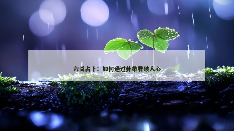 六爻占卜:如何通过卦象看破人心 六爻占卜:如何通过卦象看破人心