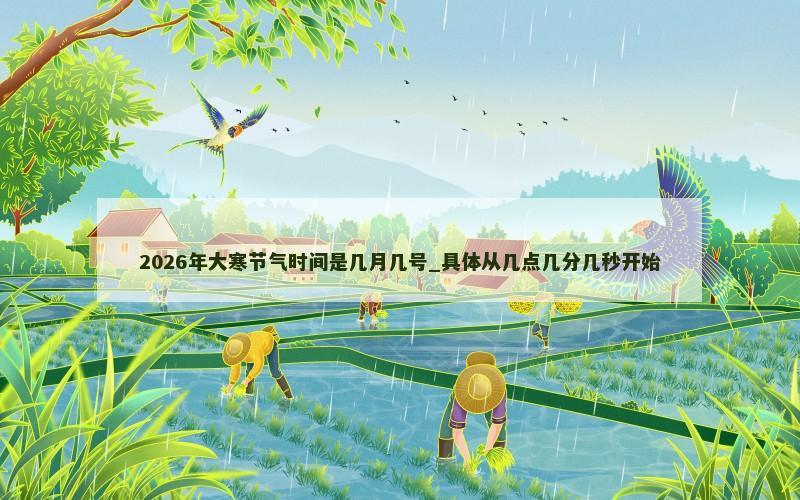 2026年大寒节气时间是几月几号_具体从几点几分几秒开始
