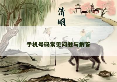 手机号码常见问题与解答