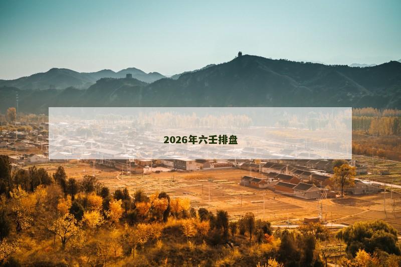 2026年六壬排盘 2026年六壬排盘