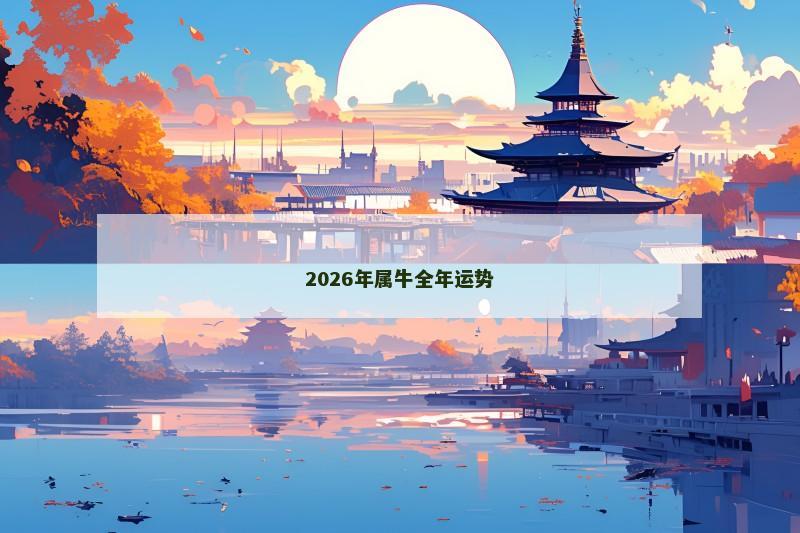 2026年属牛全年运势