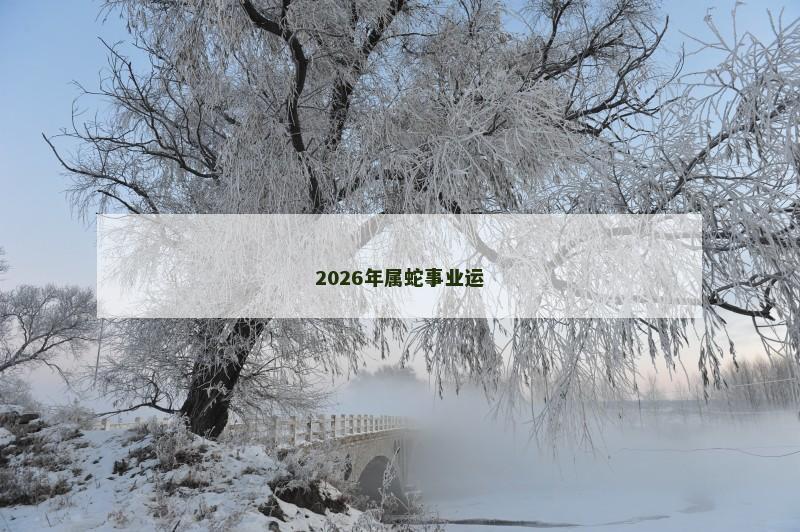 2026年属蛇事业运 2026年属蛇事业运
