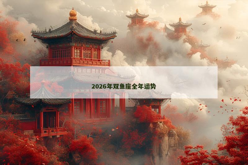2026年双鱼座全年运势 2026年双鱼座全年运势