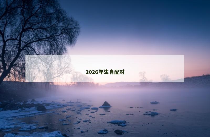 2026年生肖配对 2026年生肖配对
