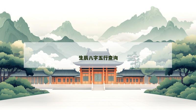 生辰八字五行查询 生辰八字五行查询