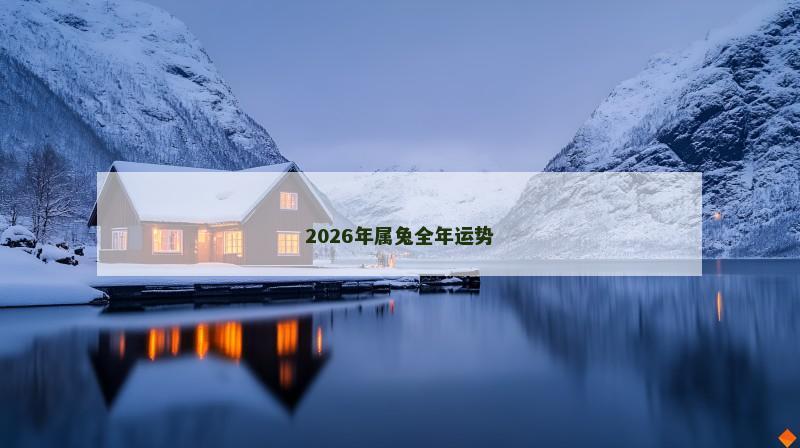 2026年属兔全年运势