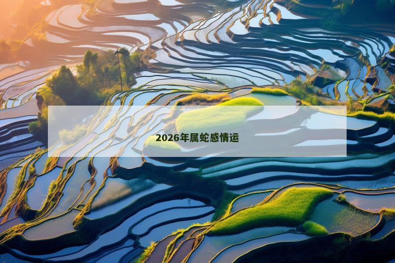 2026年属蛇感情运 2026年属蛇感情运