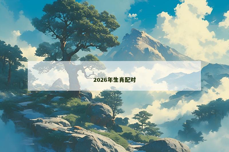 2026年生肖配对