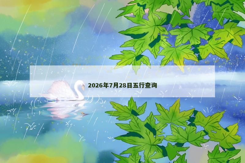 2026年7月28日五行查询
