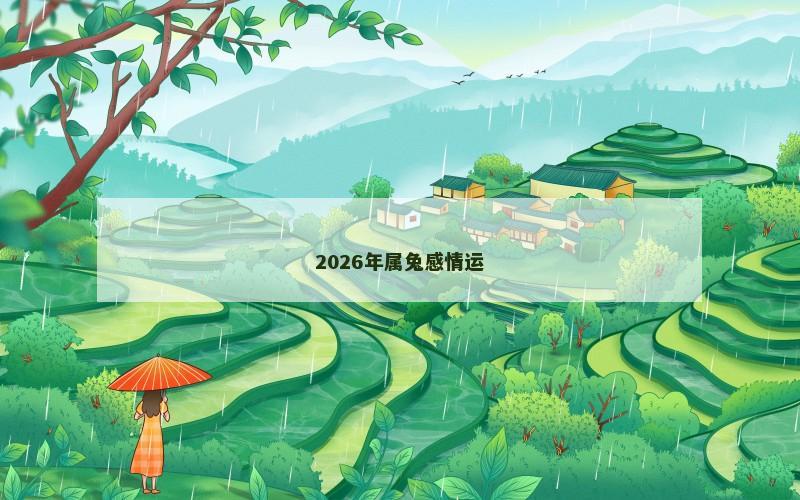 2026年属兔感情运