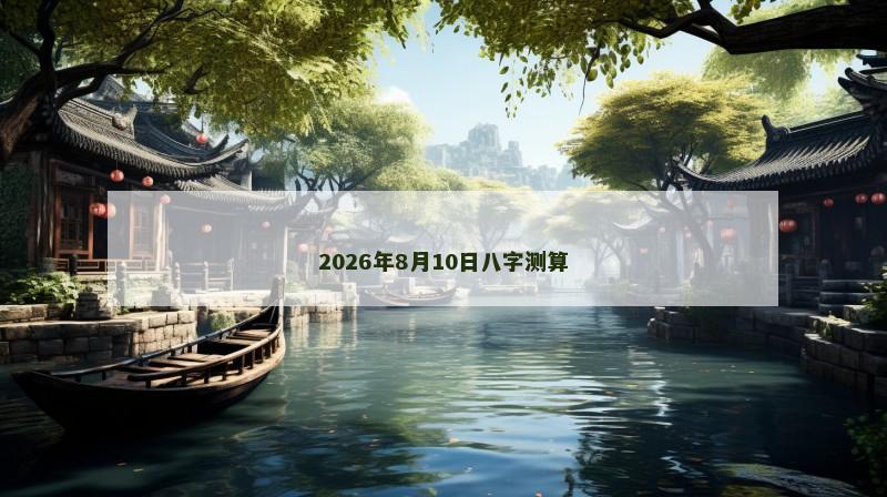 2026年8月10日八字测算