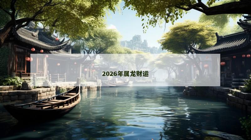 2026年属龙财运