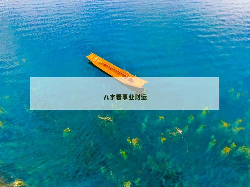 八字看事业财运