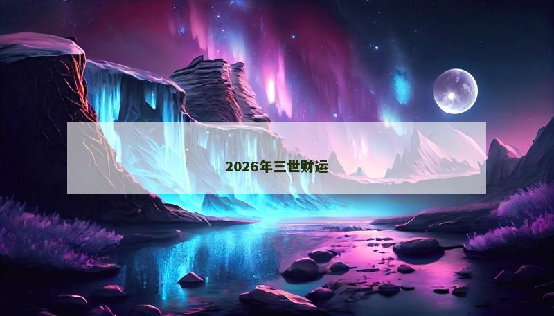 2026年三世财运