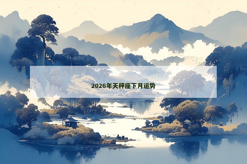 2026年天秤座下月运势