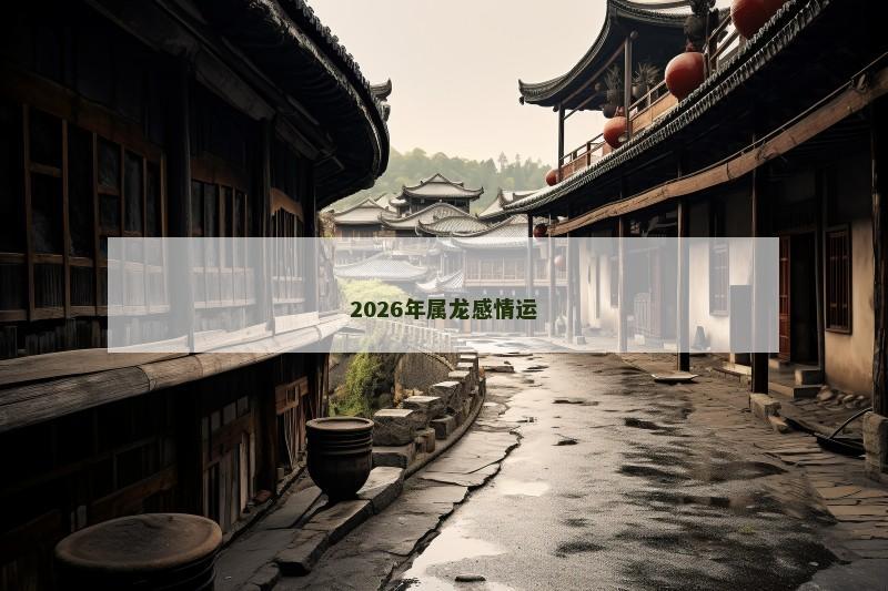 2026年属龙感情运