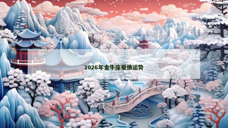 2026年金牛座爱情运势