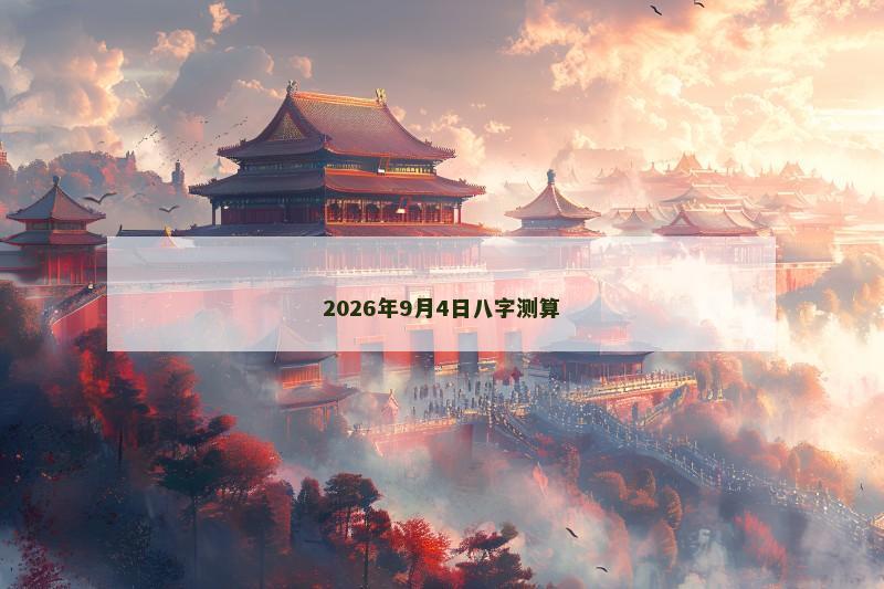 2026年9月4日八字测算