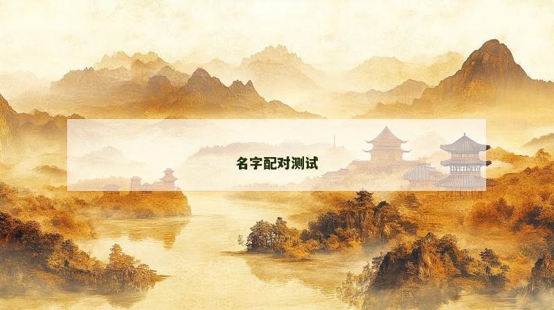名字配对测试