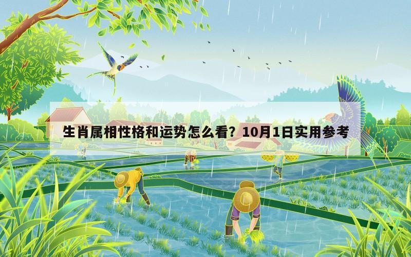 生肖属相性格和运势怎么看？10月1日实用参考