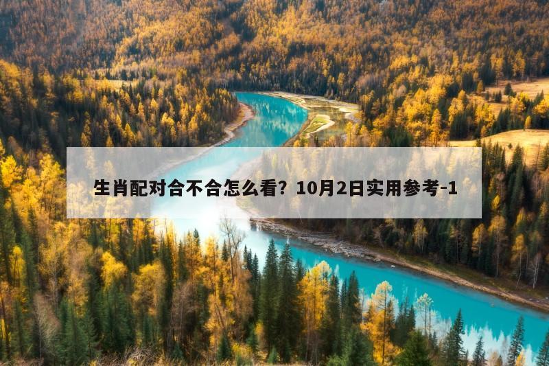 生肖配对合不合怎么看？10月2日实用参考