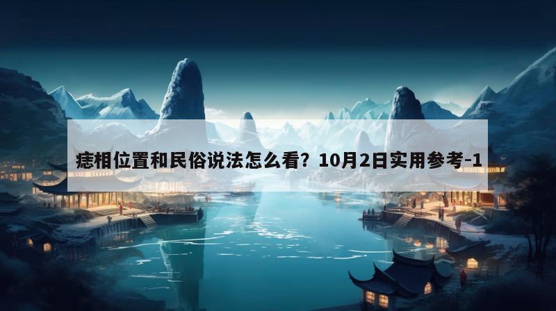 痣相位置和民俗说法怎么看？10月2日实用参考