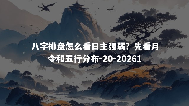 八字排盘怎么看日主强弱？先看月令和五行分布