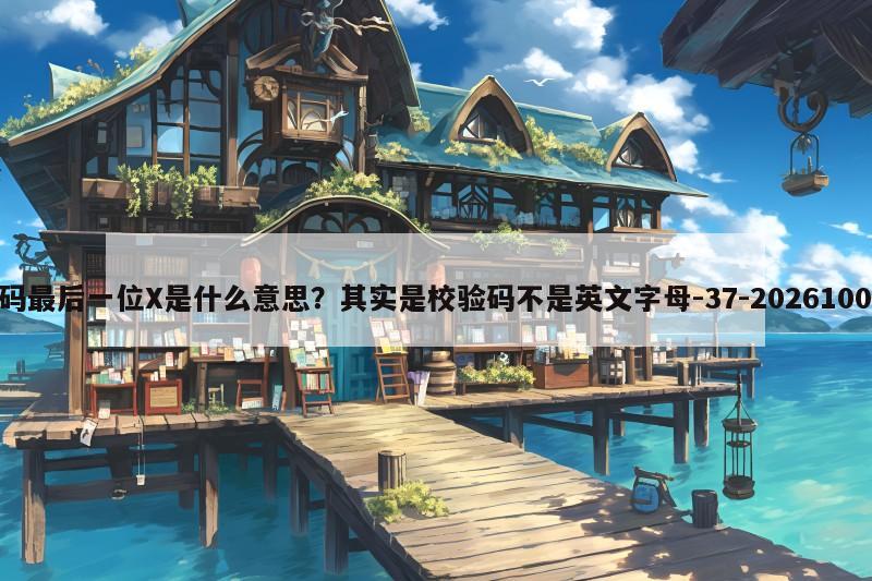 身份证号码最后一位X是什么意思？其实是校验码不是英文字母
