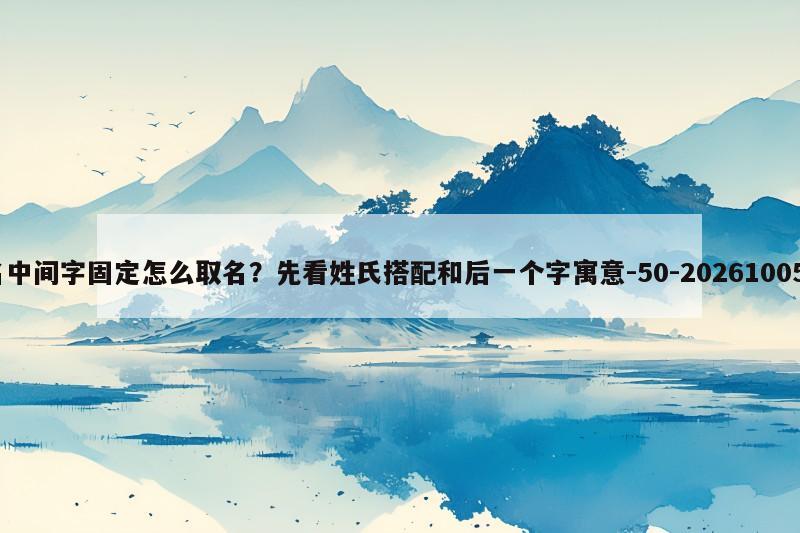 定字起名中间字固定怎么取名？先看姓氏搭配和后一个字寓意