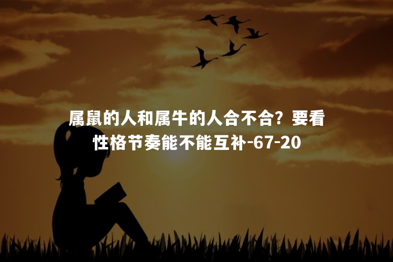 属鼠的人和属牛的人合不合？要看性格节奏能不能互补