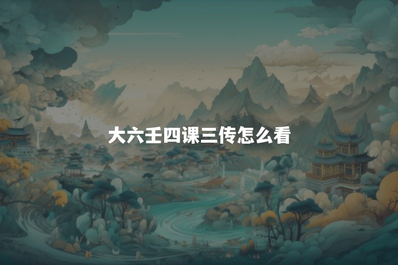 大六壬四课三传代表什么？排盘后先看哪个