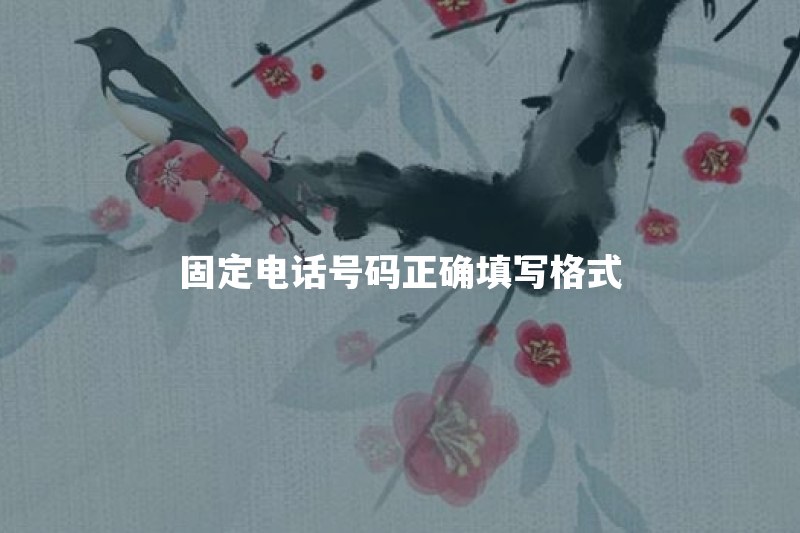 固定电话号码怎么填写才正确？区号、号码和分机号格式怎么写