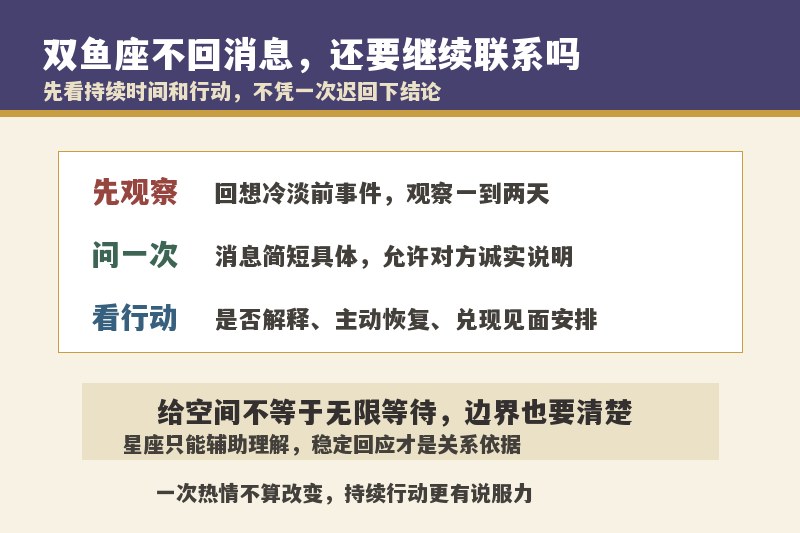 双鱼座不回消息还要联系吗？多久不回就该放弃