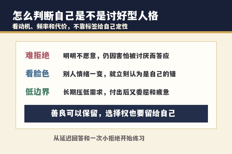 怎么测试自己是不是讨好型人格？总怕别人不高兴算吗