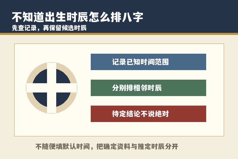 八字排盘不知道出生时辰怎么办？可以随便填一个时间吗