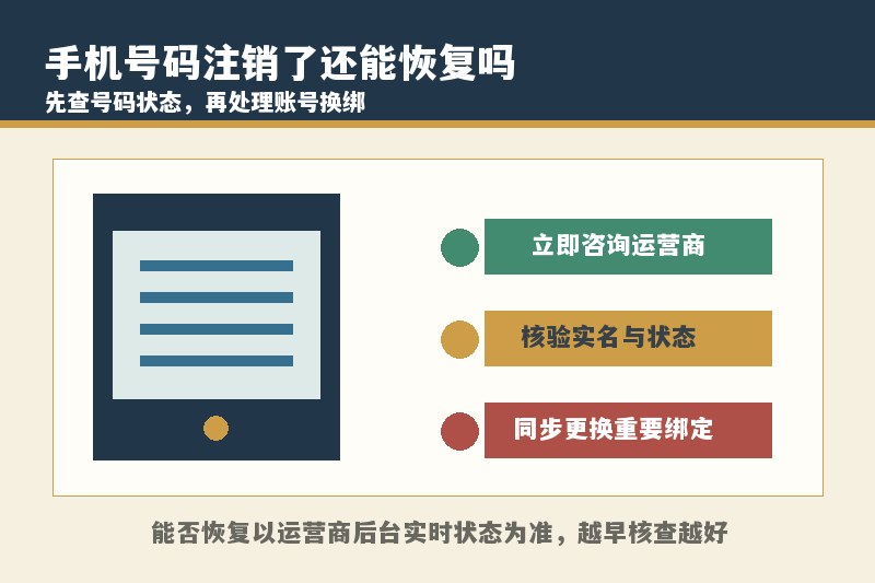 手机号码注销了还能恢复吗？销户后多久可以重新办理