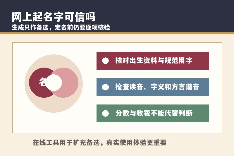 网上起名字可信吗？免费生成的名字能直接给宝宝用吗